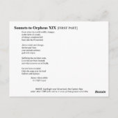 SELBST WENN SICH DIE WELT SCHNELL VERÄNDERT POSTKARTE (Rückseite)