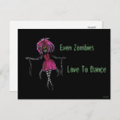 "Selbst Zombies Liebe zum Tanzen" Postkarte (Vorne/Hinten)