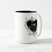 Selbstachtung ist nicht egoistisch zweifarbige tasse (VorderseiteRechts)