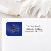 Selbstadressiertes Etikett der Holiday Gruß Card (Insitu)