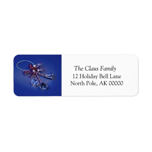 Selbstadressiertes Etikett der Holiday Gruß Card (Vorne)