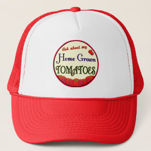 Selbstangebaute Tomaten Gärtnerhut Truckerkappe