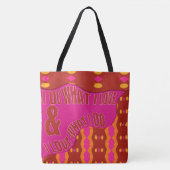 Selbstausdruck Braun Rosa Gemustert Tasche (Vorderseite)