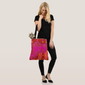 Selbstausdruck Braun Rosa Gemustert Tasche (Am Model)