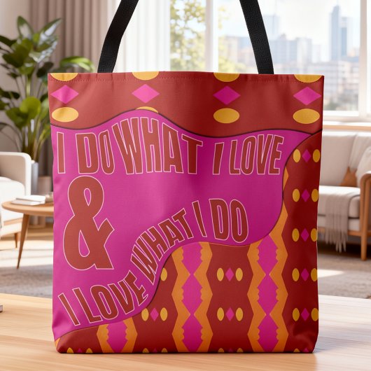 Selbstausdruck Braun Rosa Gemustert Tasche