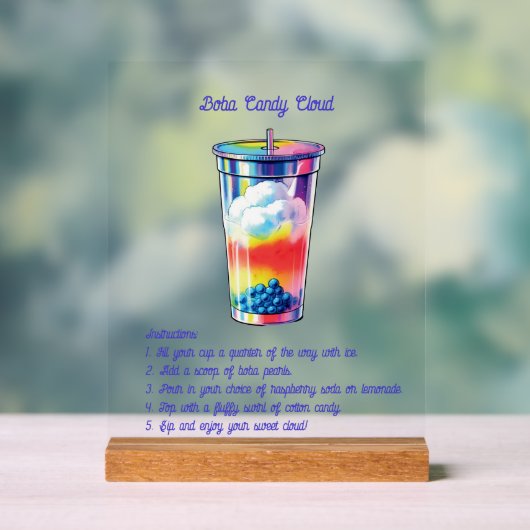 Selbstbedienungs-Mocktail-Acrylschild Acrylschild (Neutral)