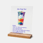 Selbstbedienungs-Mocktail-Acrylschild Acrylschild (Winkel)