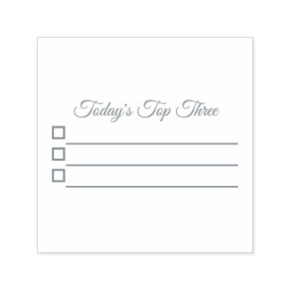 Selbstbedruckte Top Three-Briefmarke für Planer od Permastempel