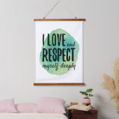 Selbstbejahung der Liebe für die Selbstversorgung Wandteppich Mit Holzrahmen (Schlafzimmer)