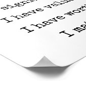 Selbstbejahung - Ermutigung, die Sie wichtig mache Poster (Ecke)