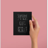 Selbstbejahung - positive Liebe Postkarte