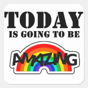 Selbstbejahung Quadratischer Aufkleber