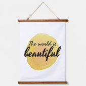 Selbstbejahungsworte für die Selbstversorgung durc Wandteppich Mit Holzrahmen (Vorderseite)