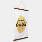 Selbstbejahungsworte für die Selbstversorgung durc Wandteppich Mit Holzrahmen (Gewinkelt)