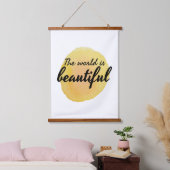 Selbstbejahungsworte für die Selbstversorgung durc Wandteppich Mit Holzrahmen (Schlafzimmer)