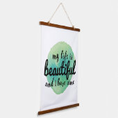 Selbstbestätigung der Liebe für die Akzeptanz des  Wandteppich Mit Holzrahmen (Gewinkelt)