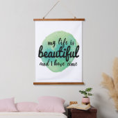 Selbstbestätigung der Liebe für die Akzeptanz des  Wandteppich Mit Holzrahmen (Schlafzimmer)