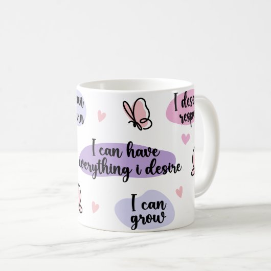 Selbstbestimmung als tägliche Erinnerung Kaffeetasse (VorderseiteRechts)