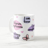 Selbstbestimmung als tägliche Erinnerung Kaffeetasse (Vorderseite Links)