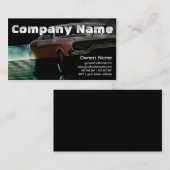 Selbstbewegendes rotes amerikanisches Retro Visitenkarte (Vorne/Hinten)