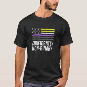 Selbstbewusst Non-Binäre Lgbtq Genderfluide Stolz T-Shirt