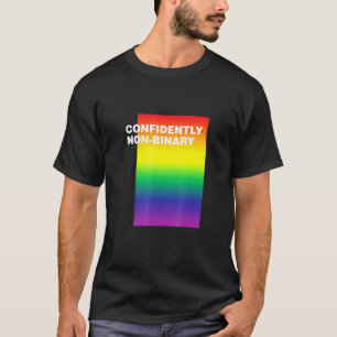 Selbstbewusst Non-Binäre Lgbtq Genderfluide Stolz T-Shirt