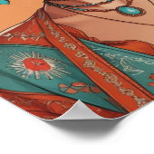 Selbstbewusste Boho-Frau Poster (Ecke)