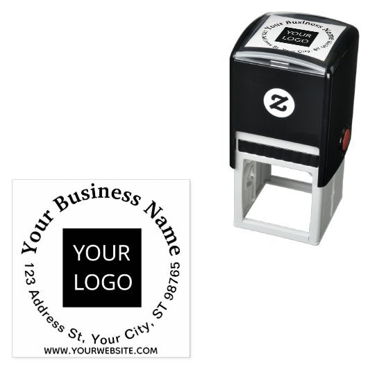 Selbstbewusste Briefmarke Ihres Logos hier Permastempel (Beispiel)