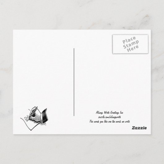 Selbstbewusste motivierend Postkarten (Rückseite)