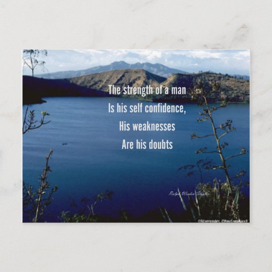 Selbstbewusste motivierend Postkarten (Vorderseite)