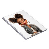 Selbstbewusster Couture-Cutie-Spiral-Foto-Notizblo Notizblock (Rechte Seite)