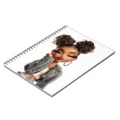 Selbstbewusster Couture-Cutie-Spiral-Foto-Notizblo Notizblock (Linke Seite)