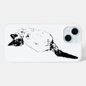 Selbstbewusster Katzenblick Case-Mate iPhone Hülle (Rückseite (Horizontal))