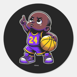 Selbstbewusster und emotionaler kleiner Ller ehrt  Runder Aufkleber