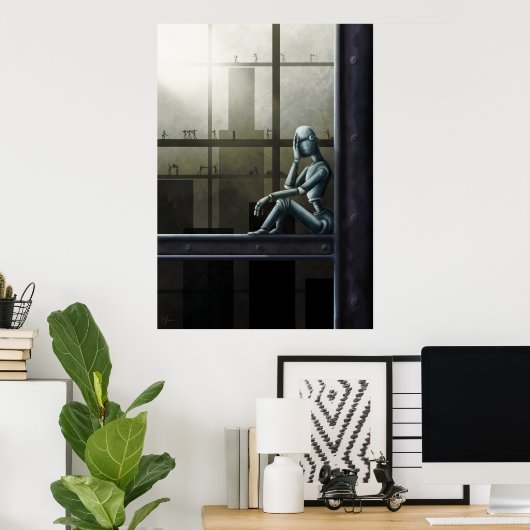 selbstbewusstes Poster (Heimbüro)