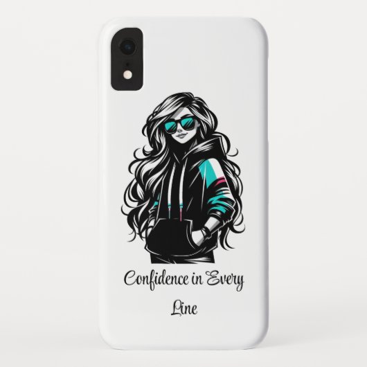 Selbstbewusstes Streetwear-Mädchen Case-Mate iPhone Hülle (Rückseite)