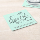 Selbstdiagnose Rechteckiger Pappuntersetzer (angewinkelt)