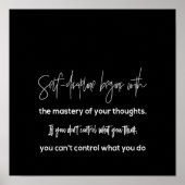 Selbstdisziplin beginnt mit der Beherrschung Ihres Poster (Vorne)