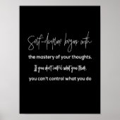 Selbstdisziplin beginnt mit der Beherrschung Ihres Poster (Vorne)