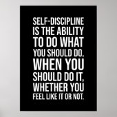 Selbstdisziplin - Fitness, Hektik, Erfolgskontroll Poster (Vorne)