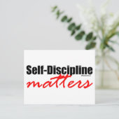 Selbstdisziplin Postkarte (Stehend Vorderseite)