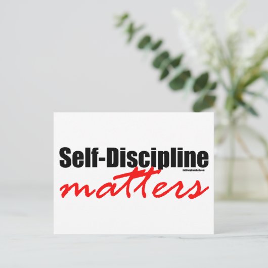 Selbstdisziplin Postkarte (Stehend Vorderseite)
