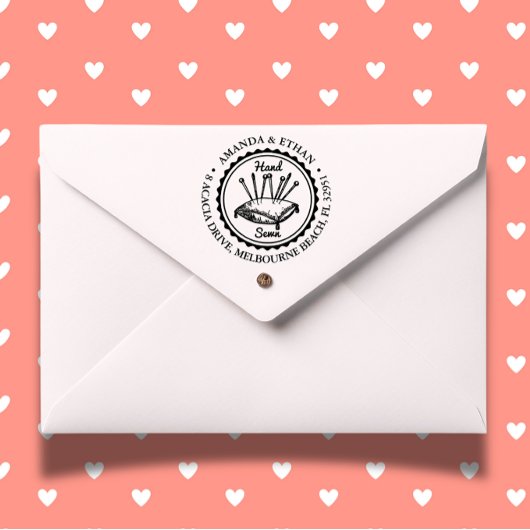 Selbstfärbende Briefmarke zum Handnähen Permastempel