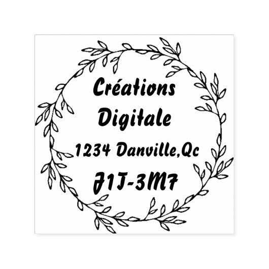 Selbstfärbender, charmanter, runder Stempel (Design)