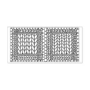Selbstfärbender Kautschukstempel KNIT PURL Permastempel