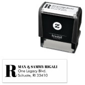 Selbstfärbender Rücksendeadress-Monogramm-Stempel Permastempel (Beispiel)