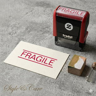 Selbstfärbender Stempel für die Handhabung zerbrec