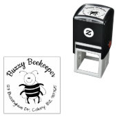 Selbstfarbene Bienen Rücksendeadresse Briefmarke k Permastempel (Beispiel)