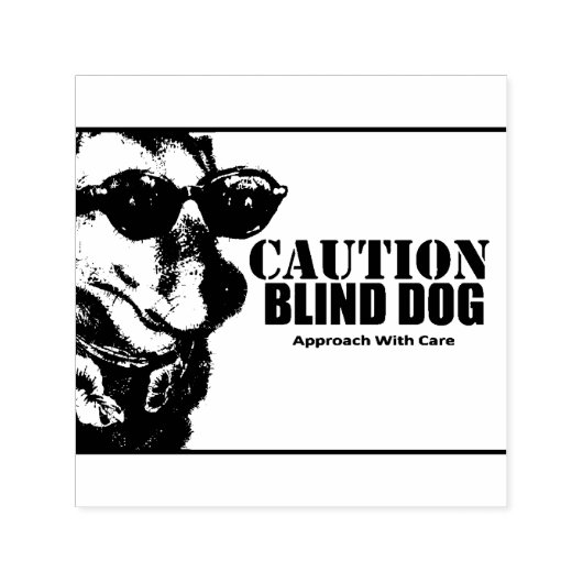 Selbstfärbestempel Blind Dog Gummistempel Permastempel (Design)