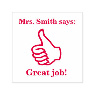 Selbstfarbige Briefmarke "Daumen hoch" Permastempel